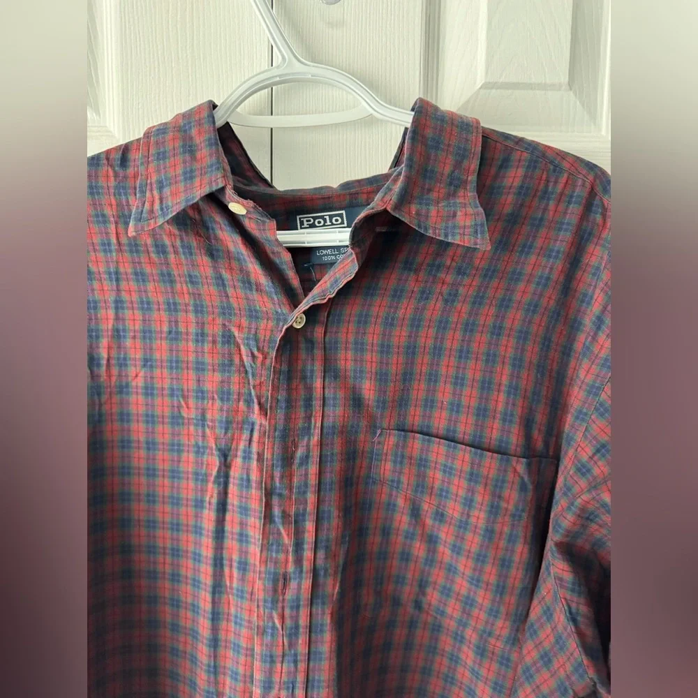 Vintage Polo Ralph Lauren Lowell Sport Plaid Flannel Button Down XL – Christmas